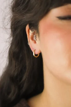 New Amaya Gold Hoops Earrings