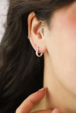Clearance Amaya Silver Hoops Earrings