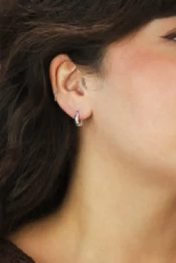 Clearance Amaya Silver Hoops Earrings