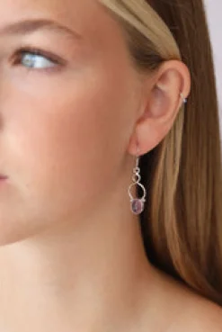 New Amethyst Aiden Knot Work Earrings