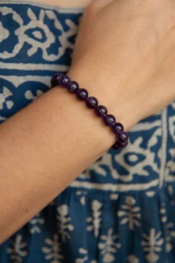 New Amethyst Beaded Bracelet Fashion Jewellery|Bangles & Bracelets