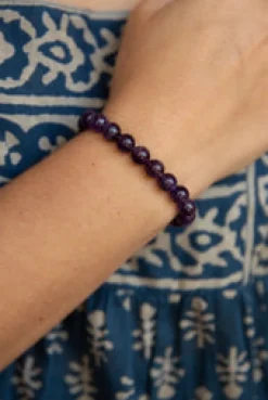 New Amethyst Beaded Bracelet Fashion Jewellery|Bangles & Bracelets