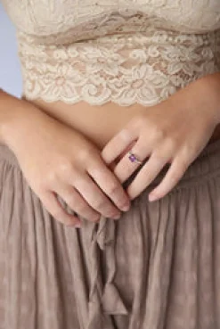 Online Amethyst Jolie Square Stone Ring Rings