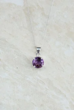 Clearance Amethyst Round Claw Set Pendant Necklaces And Pendants