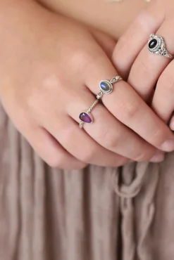 Sale Amethyst Teardrop Cruz Ring Rings