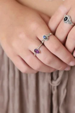 Sale Amethyst Teardrop Cruz Ring Rings