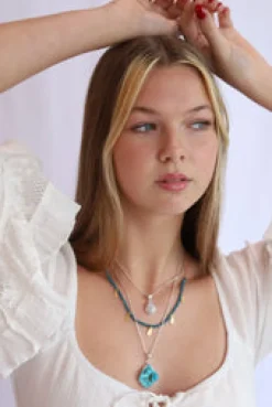 Hot Apatite Necklace with Gold Charms Necklaces And Pendants