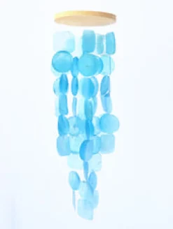 Online Aqua Serenity Capiz Windchime Dreamcatchers & Hangings