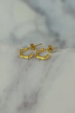 Discount Bamboo Gold Hoops Studs And Hoops|Earrings