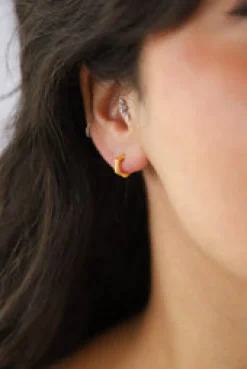 Discount Bamboo Gold Hoops Studs And Hoops|Earrings