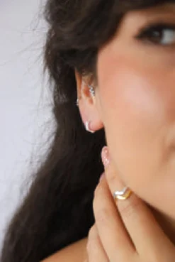New Bamboo Silver Hoops Studs And Hoops|Earrings