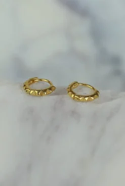 Online Blade Gold Hoops Earrings