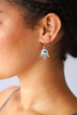 Clearance Blue Copper Turquoise Harta Earrings Earrings