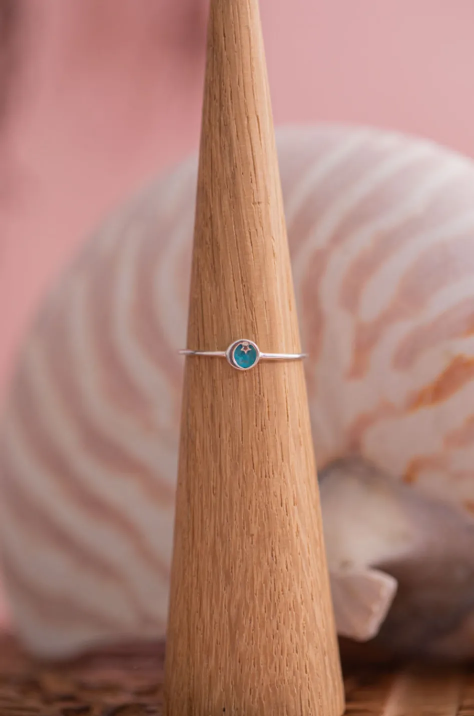 Fashion Blue Moon Ring Rings