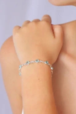 Outlet Blue Topaz Chain Bracelet Bangles & Bracelets