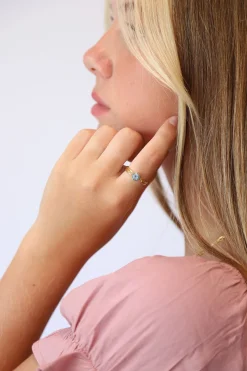 Sale Blue Topaz Gold Uko Ring Rings