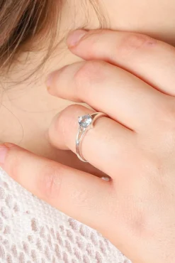 New Blue Topaz Ivy Gemstone Ring Rings