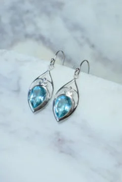 Discount Blue Topaz Maha Earrings Earrings