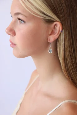 Discount Blue Topaz Teardrop Earrings Earrings