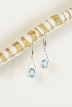 Discount Blue Topaz Teardrop Earrings Earrings