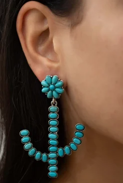 Sale Cactus stone Earrings Fashion Jewellery