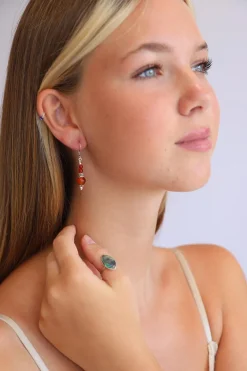 Clearance Carnelian Mila Earrings Earrings