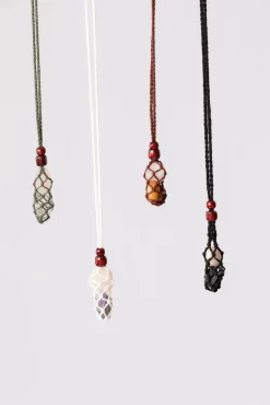 Fashion Crochet crystal holder Necklace Fashion Jewellery
