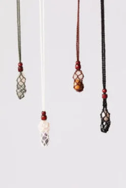 Fashion Crochet crystal holder Necklace Fashion Jewellery