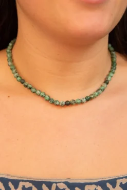 Hot Dalmatian Jasper Beaded Necklace Fashion Jewellery|Necklaces And Pendants