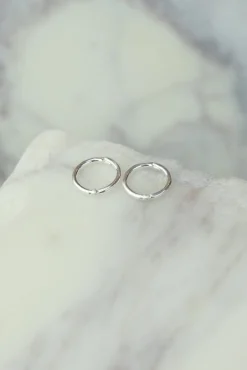 Hot Estele Silver Hoops Earrings