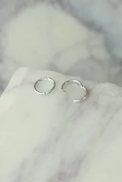 Hot Estele Silver Hoops Earrings