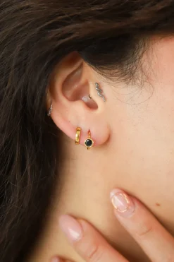 Online Galaxy Gold Hoops Earrings