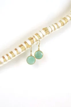 Clearance Gold Amazonite Faceted Drops Earrings