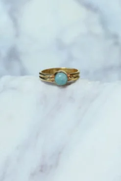 Hot Gold Amazonite Uko Ring Rings
