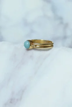 Hot Gold Amazonite Uko Ring Rings