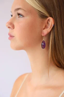 Sale Gold Amethyst Chand Earrings Earrings