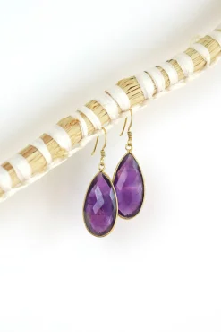 Sale Gold Amethyst Chand Earrings Earrings