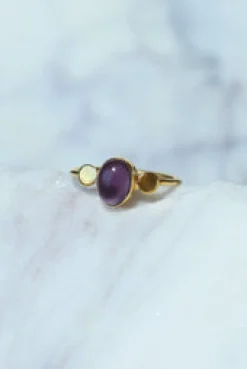 Hot Gold Amethyst Edna Ring Rings