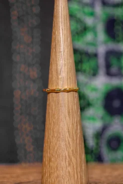 Hot Gold Bamboo Band Rings