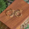 Outlet Gold Bamboo Hoops Studs And Hoops|Earrings