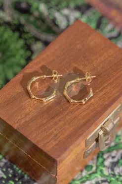 Outlet Gold Bamboo Hoops Studs And Hoops|Earrings