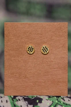 Outlet Gold Black Spinel Studs Studs And Hoops|Earrings