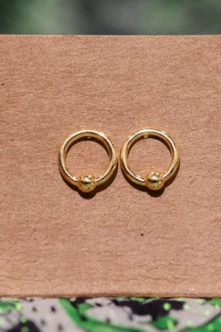 Hot Gold Circle Studs Studs And Hoops|Earrings