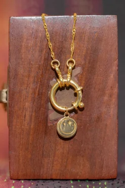 Online Gold Crescent Stars Pendant Necklaces And Pendants