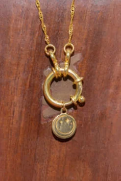 Online Gold Crescent Stars Pendant Necklaces And Pendants