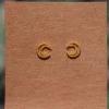 Best Gold Cutout Moon Studs Studs And Hoops|Earrings