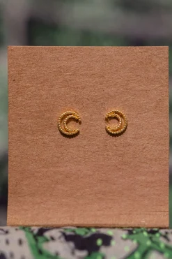 Best Gold Cutout Moon Studs Studs And Hoops|Earrings