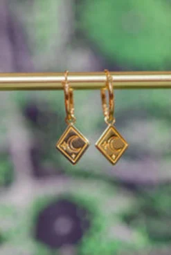 Clearance Gold Diamond Drop Hoops Studs And Hoops|Earrings