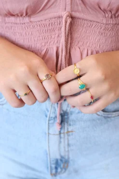 Sale Gold Emerald Asher Ring Rings