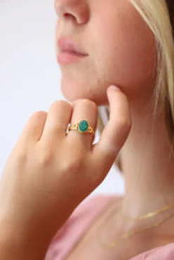 Sale Gold Emerald Asher Ring Rings